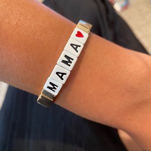 Enamel Tile Bracelet - MAMA ❤️